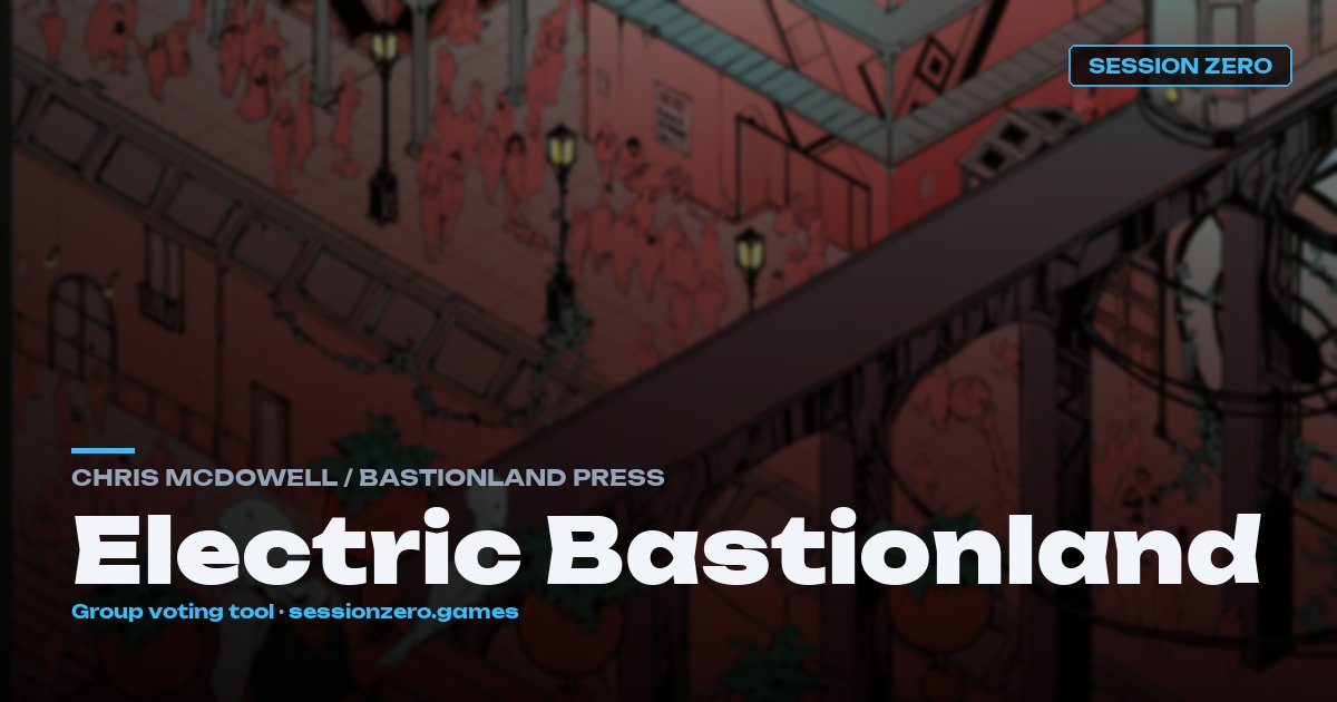 Electric Bastionland hero art