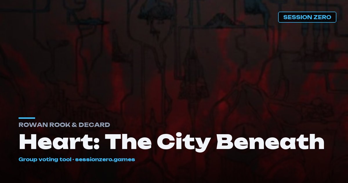 Heart: The City Beneath hero art