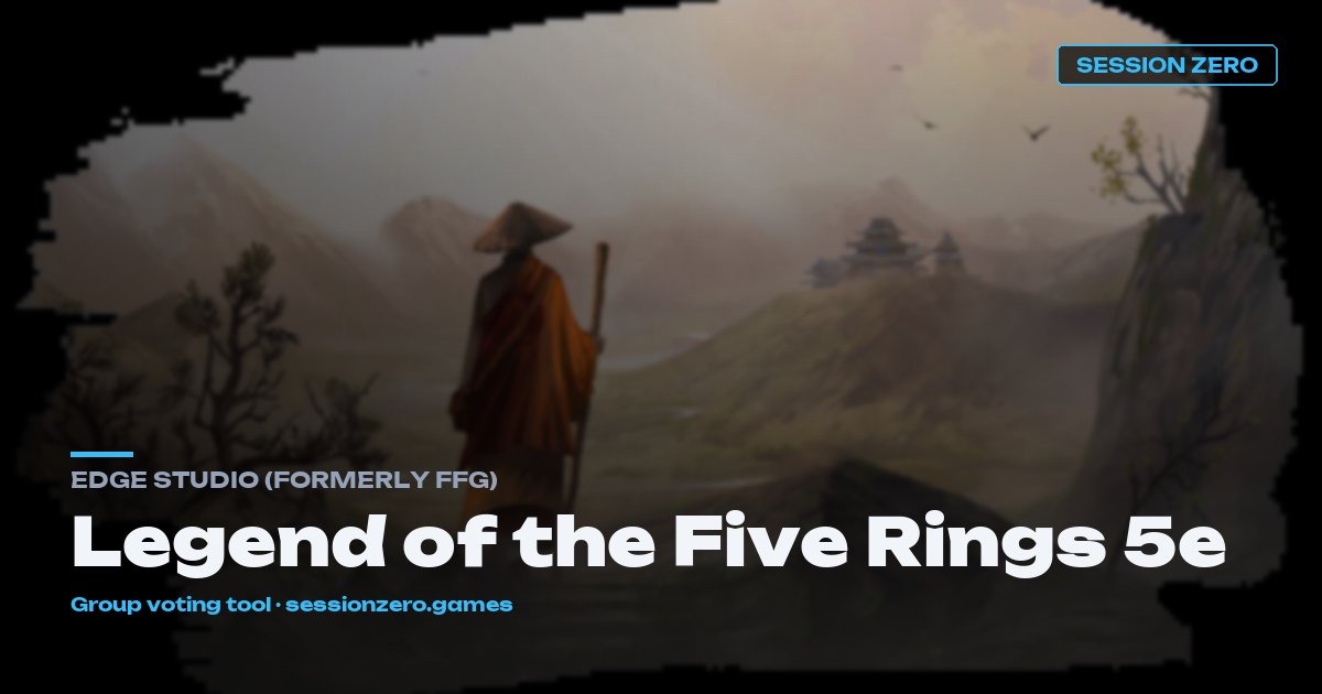 Legend of the Five Rings 5e hero art
